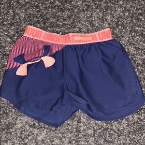 • youth small •blue and peach • under armor girls